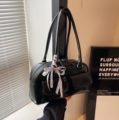 Horizontal Square PU Underarm Bag
