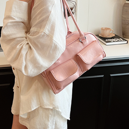 Horizontal Square PU Underarm Bag