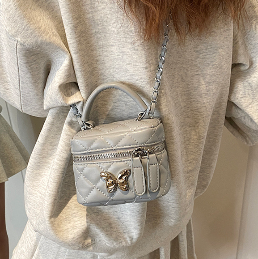 High-end Lattice Butterfly Cubic Bag