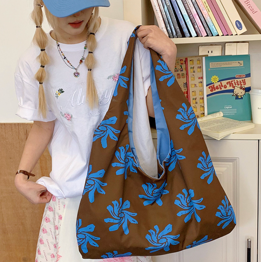 Floral Printed Large Capacity Tote Bag