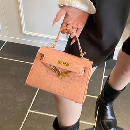 Premium Glossy Stone Pattern Satchels