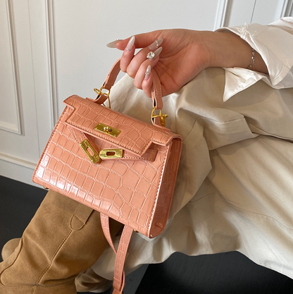 Premium Glossy Stone Pattern Satchels