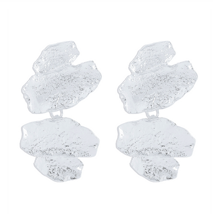 Exaggerated Multi-Layer Patchwork Earrings