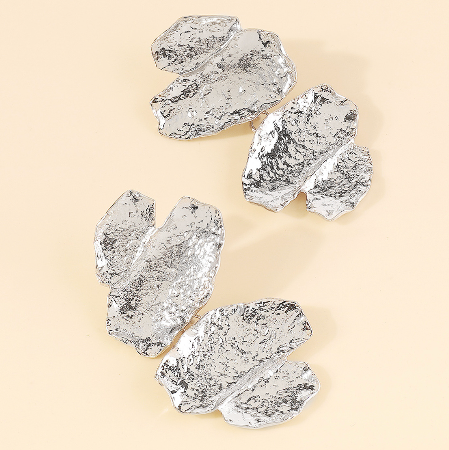 Exaggerated Multi-Layer Patchwork Earrings