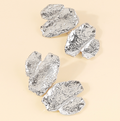 Exaggerated Multi-Layer Patchwork Earrings