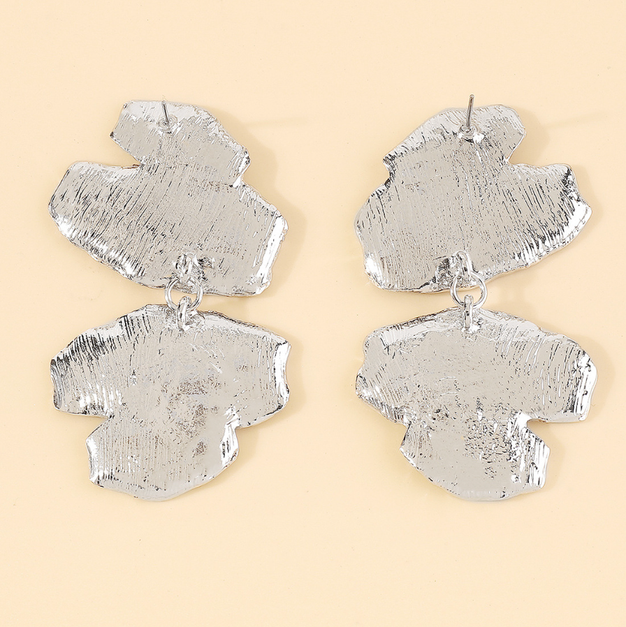 Exaggerated Multi-Layer Patchwork Earrings