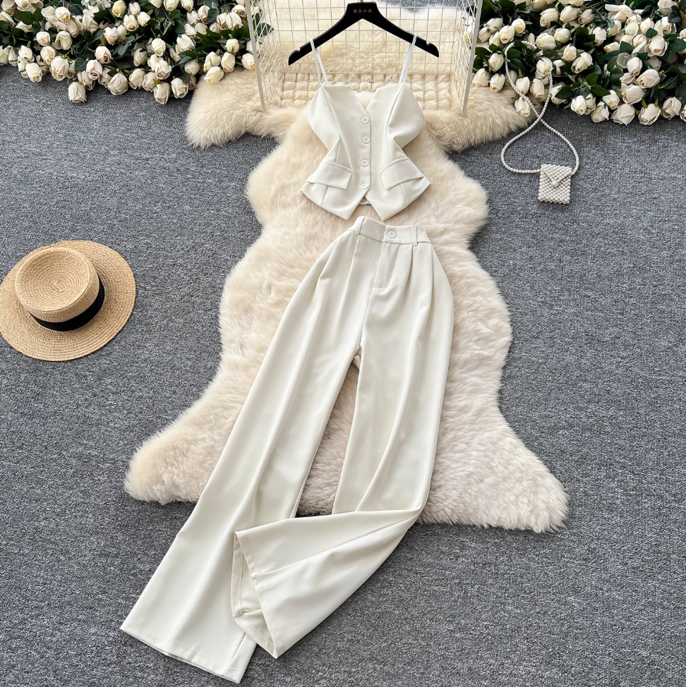 Suit Camisole & Straight Trousers 2Pcs