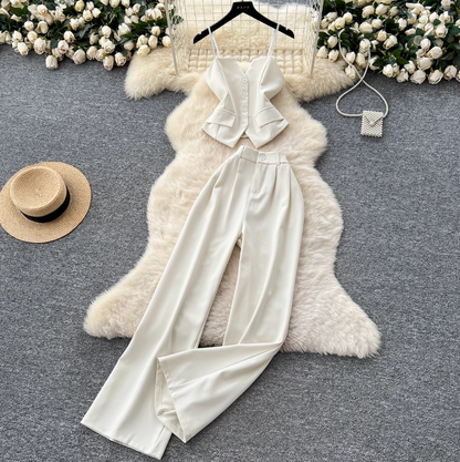 Suit Camisole & Straight Trousers 2Pcs
