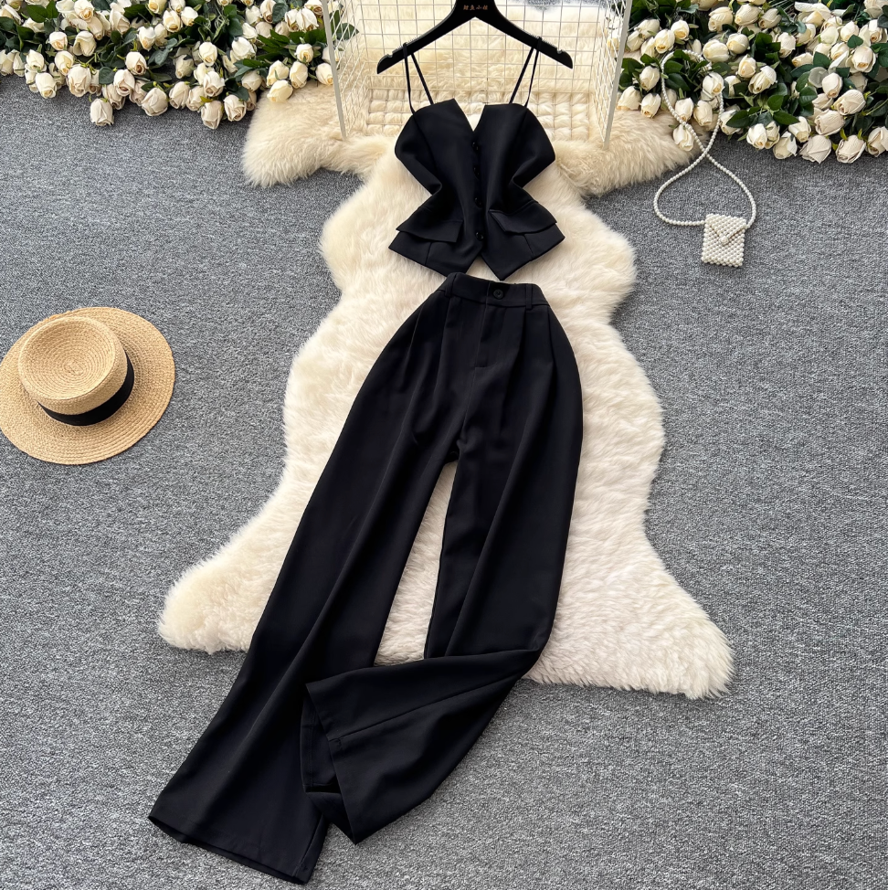 Suit Camisole & Straight Trousers 2Pcs