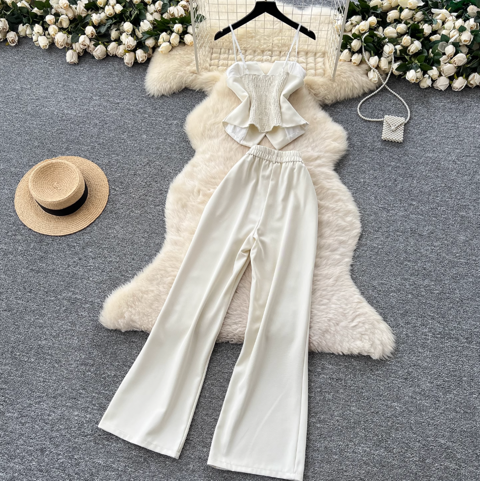Suit Camisole & Straight Trousers 2Pcs