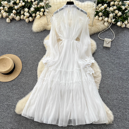 Fairy White Mesh Dress & Slip Dress