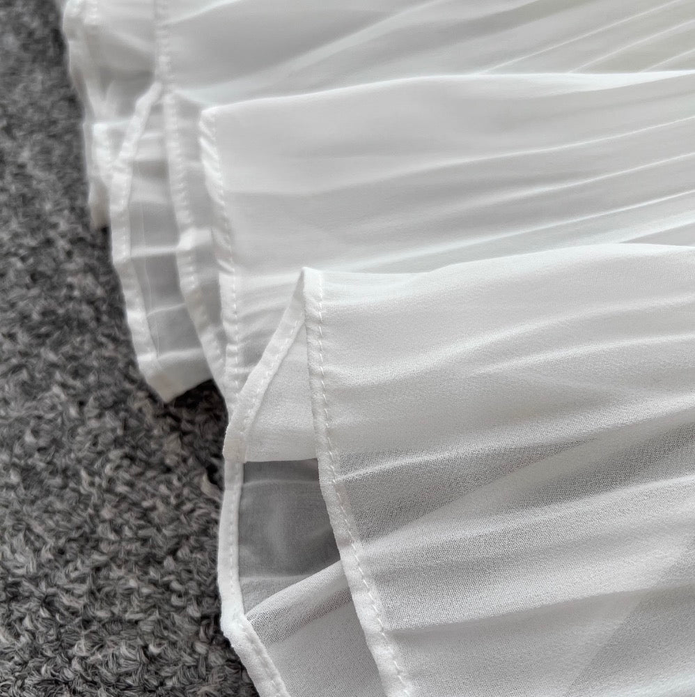 Fairy White Halter Top & Skirt Sets