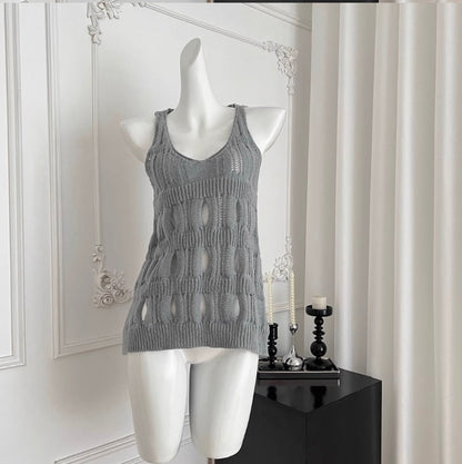 Bow-tie Hollowed Crochet Knitwear
