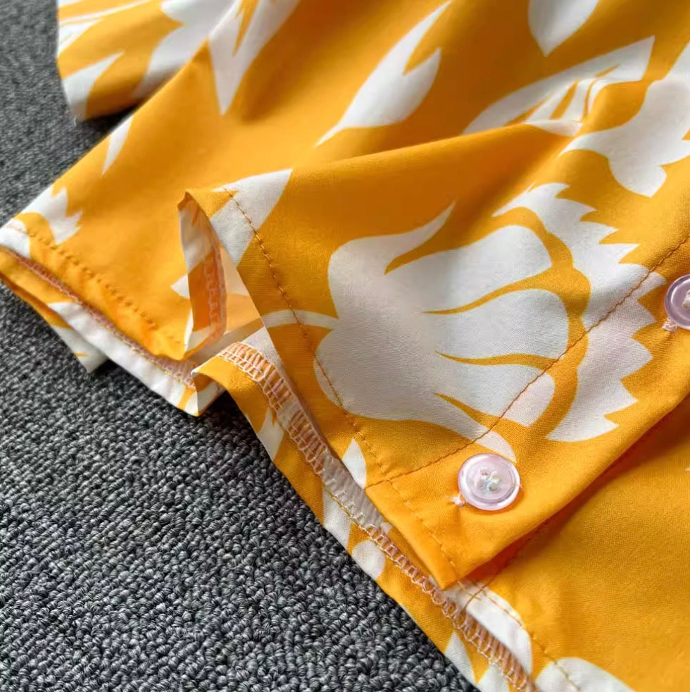 Polo imprimé et pantalon, 2 pièces