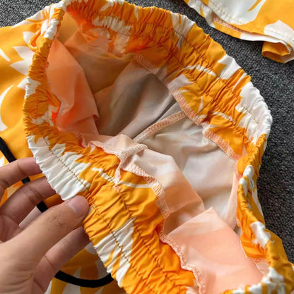 Polo imprimé et pantalon, 2 pièces