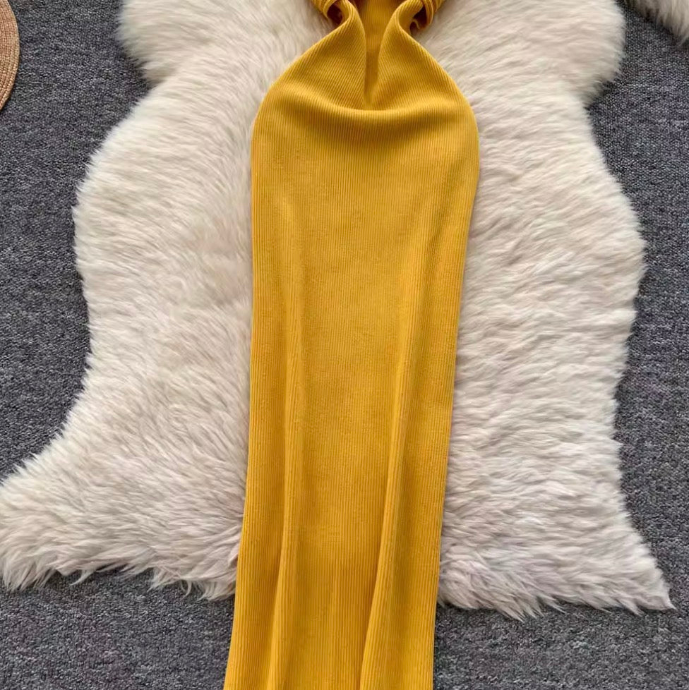 Premium Sleeveless Knotted Knit Dress