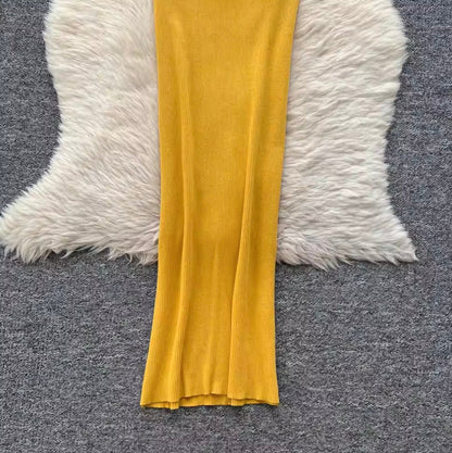 Premium Sleeveless Knotted Knit Dress