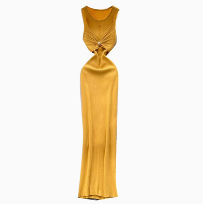 Premium Sleeveless Knotted Knit Dress