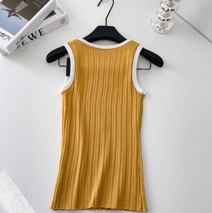 Hottie Square Neckline Knit Vest