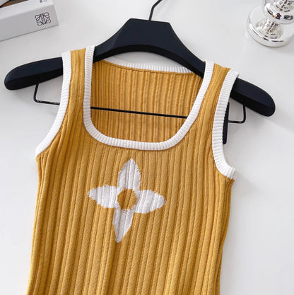 Hottie Square Neckline Knit Vest