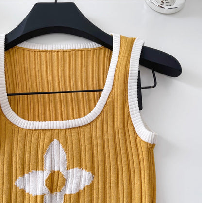 Hottie Square Neckline Knit Vest