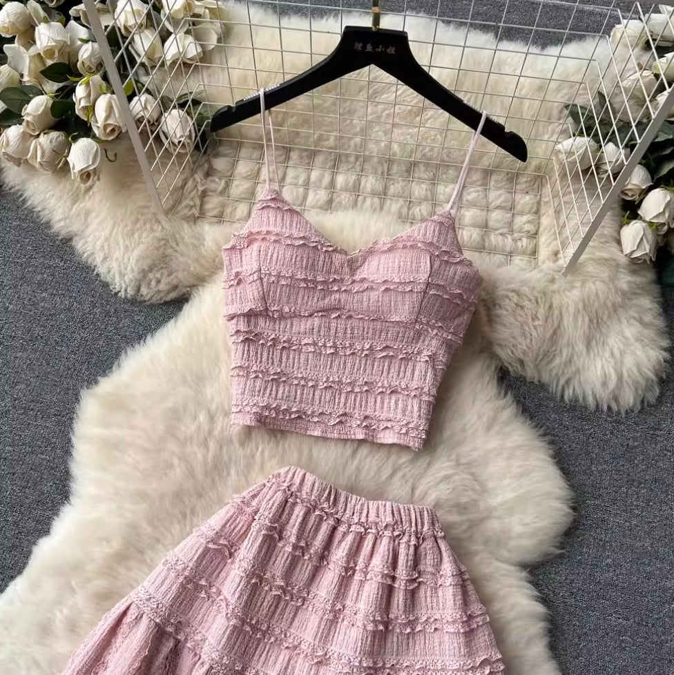 Sweetie Camisole & Half-body Skirt 2Pcs