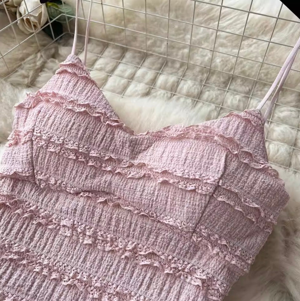 Sweetie Camisole & Half-body Skirt 2Pcs