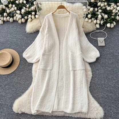 Soft Cardigan & Vest Dress 2Pcs