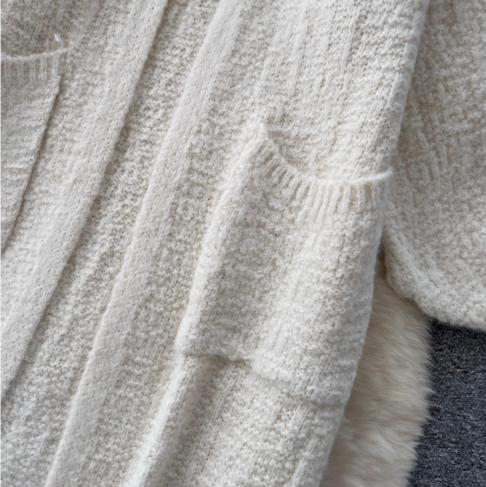 Soft Cardigan & Vest Dress 2Pcs