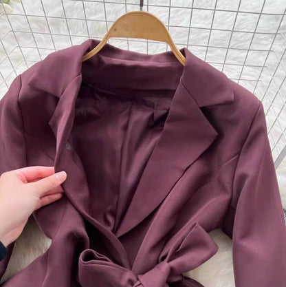 Suit-collar Blazer & Trousers OL 2Pcs