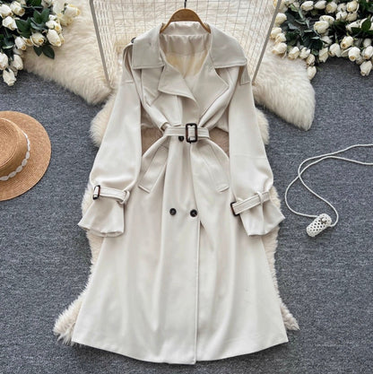 Suit Collar Double-breasted Dress