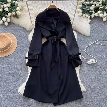 Suit Collar Double-breasted Dress