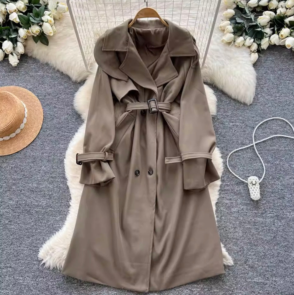Suit Collar Double-breasted Dress
