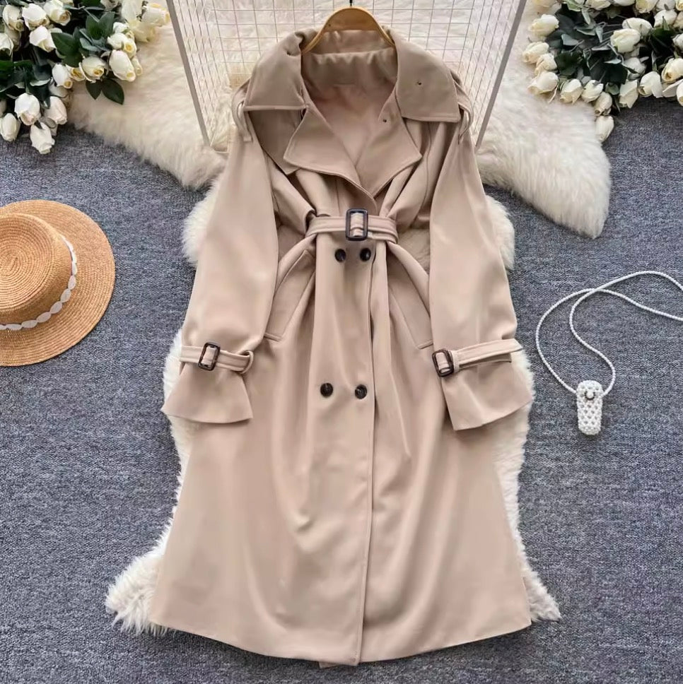 Suit Collar Double-breasted Dress