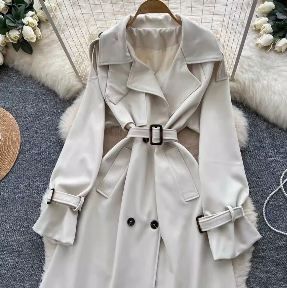 Suit Collar Double-breasted Dress