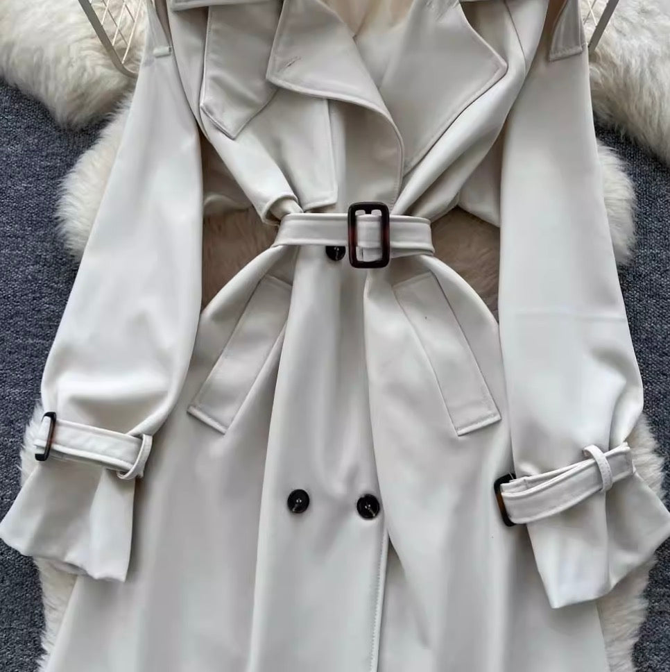 Suit Collar Double-breasted Dress