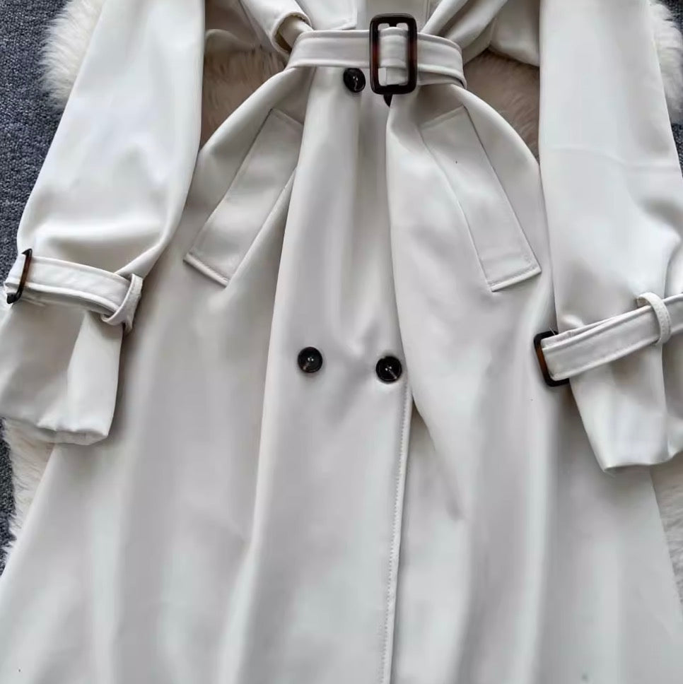 Suit Collar Double-breasted Dress