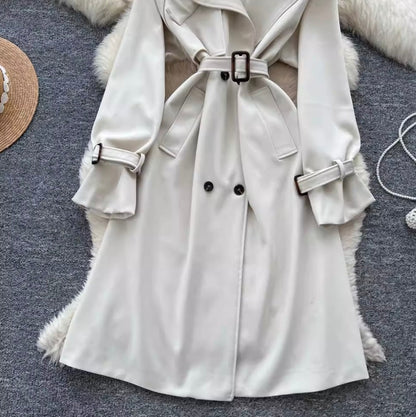 Suit Collar Double-breasted Dress