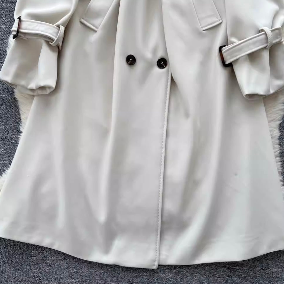 Suit Collar Double-breasted Dress