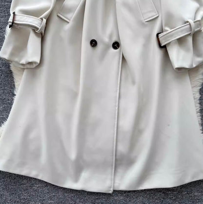 Suit Collar Double-breasted Dress