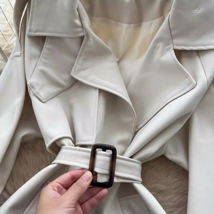 Suit Collar Double-breasted Dress
