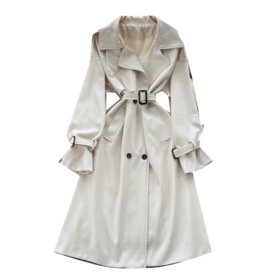 Suit Collar Double-breasted Dress