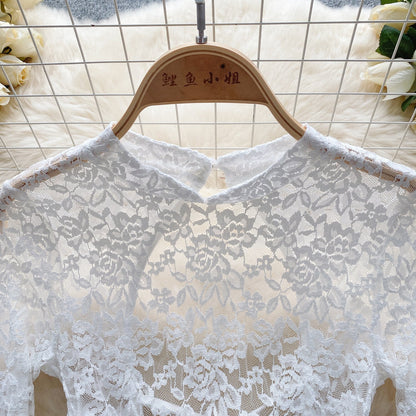 Wisteria Lace Bell-Sleeve Dress