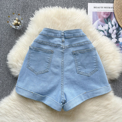 Vintage Raw-Hem High-Waist Shorts