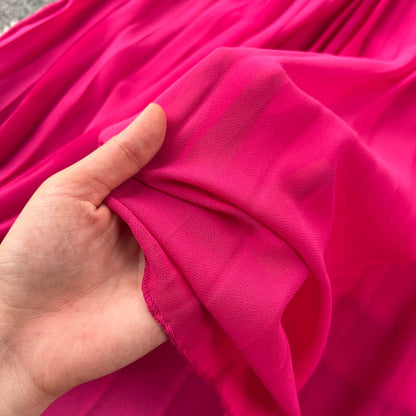 Premium Strap Pleated Cocktail Dress