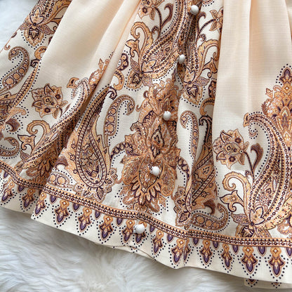Ethnic Style Floral Dress