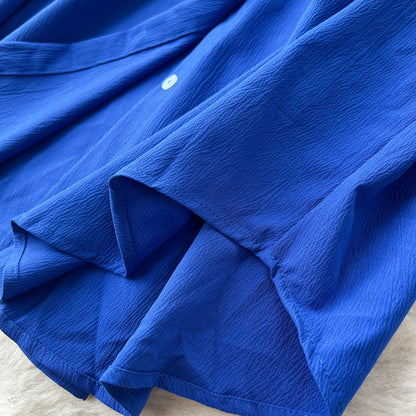 Loose Shirt&Wide-leg Trousers 2Pcs
