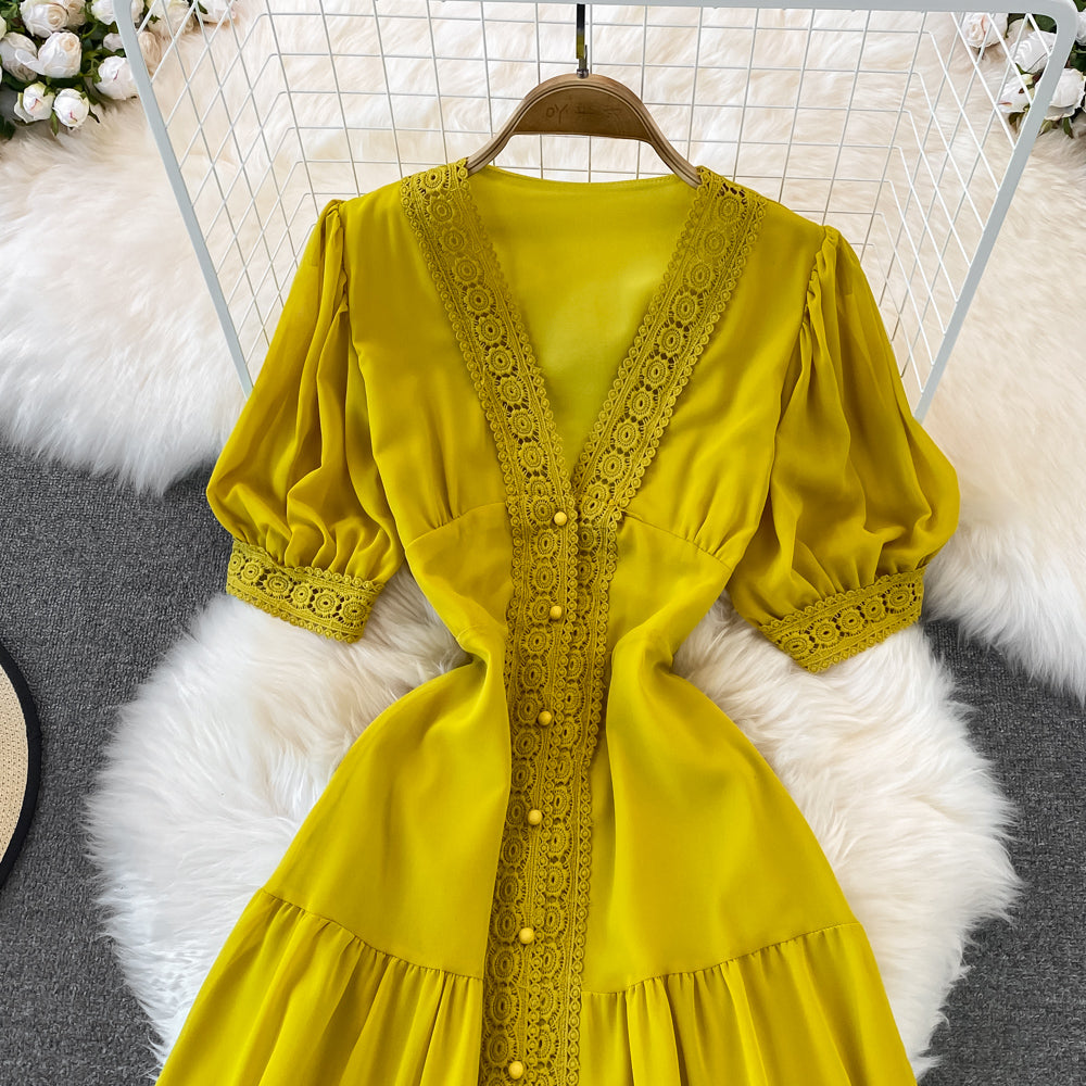 V-neck Lace Dress