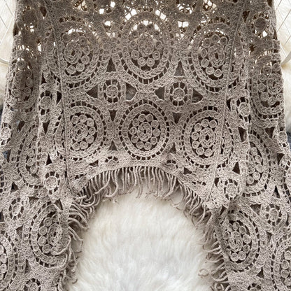 Vintage Boho Crochet Lace Top