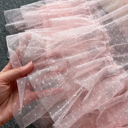Ruffled Tulle Maxi Dress